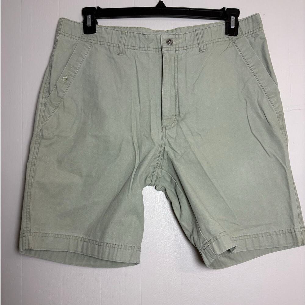 Bowling Thailand Men's 36 Flat Front Slant Pocket Light Green Chino Shorts